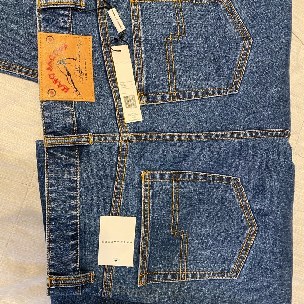 Marc Jacobs High Rise Flare Jeans Bright Blue size 28 - Picture 7 of 14